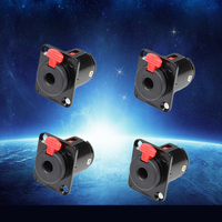 Prise jack mono verrouillable 1/4 pouce OEM, montage sur panneau, avec loquet rouge à dégagement rapide pour table de mixage, amplificateur, boîtier, boîte de jonction DIY, fourniture d'usine
