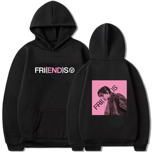 Sweat à Capuche BTS Pour Garçon - Taille L - Noir - Imprimé Graphique