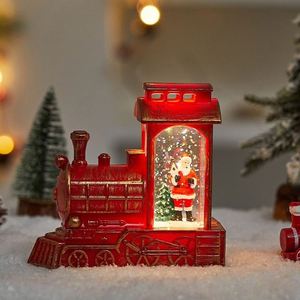 Nueva Lámpara LED de Viento con Forma de Tren de Papá Noel Navideño, Pequeña, con Inyección de Agua, Funciona con Pilas, de Plástico, Decoración para el Hogar y Escritorio, Regalo - Product Image 3