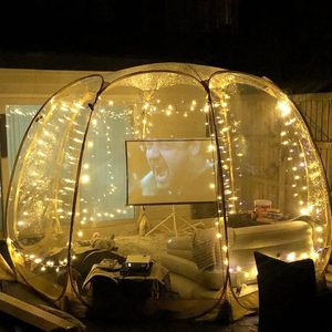 Nouvelle tente bulle pop-up pour 2-3 personnes, abri pour patios - Grande tente surdimensionnée résistante aux intempéries - Protection contre le froid pour le <span class=keywords><strong>camping</strong></span> - Beige - Product Image 3