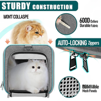 Sac de transport pliable et respirant pour chat et petit chien, en tissu Oxford, avec fermeture éclair, personnalisable avec logo, vente en gros du fabricant