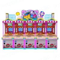 Borne d'arcade à prix d'usine pour centres de divertissement familial (FEC) avec 5 joueurs, connectable, utilisable avec machine à poussoir de pièces et machine d'arcade