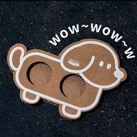 Porte-gobelets en carton ondulé personnalisé en forme de chiot adorable pour deux cafés à emporter