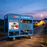 Générateur d'essence silencieux à onduleur 4 temps YC18GF-3G 15KW 18KW 50Hz, réservoir de carburant 42L, 91% d'efficacité, démarrage électrique, portable et robuste