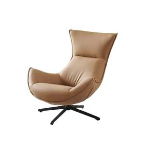 Sillón Individual de Cuero con Diseño Moderno y Rotación de 360 Grados, Cómodo Sillón Reclinable para Sala de Estar, Hotel, Apartamento, Ocio - Product Image 1