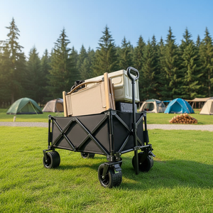 Nouvelle conception de chariot <span class=keywords><strong>pliable</strong></span> à quatre roues en aluminium, réglable, pour le camping, la <span class=keywords><strong>plage</strong></span>, les voyages, le shopping et le rangement - Product Image 1