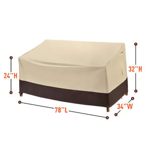 Housse imperméable et anti-poussière en tissu polyester Oxford 210D pour canapé de patio, banc, meubles d'extérieur - Product Image 3