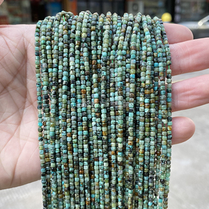 Jd 2Mm Kleine Maat Edelsteen Gefacetteerde Vierkante Steen Losse Kralen Natuurlijke Afrika Turquoises Gefacetteerde Vierkante Kralen Voor Sieraden Maken