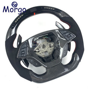 Volant en Fiber de carbone véritable fait à la main adapté pour volante Chevrolet <span class=keywords><strong>Camaro</strong></span> SS Convertible Zl1 2016 2017 2018 2019 2020 2021 <span class=keywords><strong>2022</strong></span> - Product Image 2
