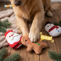 Famipet Fabricant Vente en Gros Personnalisée Nouveau Design Thème Noël Jouet en Peluche Doux et Froissé pour Animaux de Compagnie Jouet Sonore pour Chien Ensemble