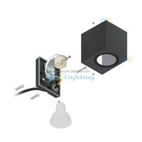 GU10 cilindro lampada da parete a LED interna lampada da parete cubo illuminazione da parete per interni esterni luci per casa soggiorno giardino portico