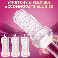 Godet de masturbation masculin en silicone transparent avec intérieur texturé, étanche, masturbateur manuel, jouet sexuel pour hommes, facile à nettoyer