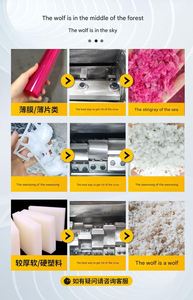 เครื่องบดพลาสติกอุตสาหกรรมแบบอัตโนมัติกำลังสูงแบบเพลาเดียวสำหรับรีไซเคิลวัสดุ PP/PE PVC ABS รองรับหลายแรงดันไฟฟ้า - Product Image 3