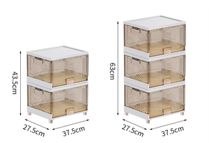 Modern Transparent PP Plastic Shoe Storage Box Foldable and Organized Square <strong>Design</strong> with Easy Open for <strong>Closets</strong> - Product Image 2