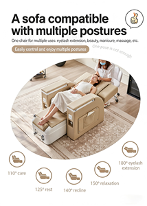 Sillón de Pedicura Multifuncional de Lujo para Salón de Uñas, con Spa para Pies, Reclinable, Ajustable, Eléctrico y con Masaje - Product Image 5