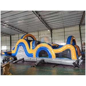 Circuito de Obstáculos Inflable Comercial Gigante para Fiestas al Aire Libre, Combinación de Colores Gris Mármol, Amarillo y Azul, <span class=keywords><strong>Radical</strong></span> Run - Product Image 6