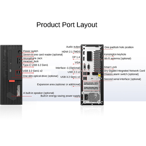 Hiệu suất cao Lenovo ThinkCentre m755e Intel Core I5-12400 8GB DDR4 256GB SSD + 1TB HDD nhỏ nhỏ PC kinh doanh Máy tính để bàn máy tính - Product Image 6