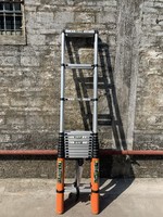 Escalera Telescópica de Aluminio Extensible y Plegable