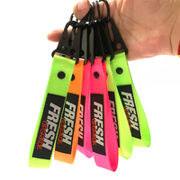 Longe personnalisée de haute qualité lanière courte de poignet à crochet d'aigle de couleur fluorescente néon porte-clés sangle de bracelet