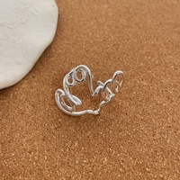 Bague large torsadée faite à la main en fil courbé, bicolore, abstraite, ouverte, élégante, pour usage quotidien, accessoires de mode