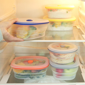 Boîte à Lunch pliable en Silicone, boîte à Lunch pliable sans Bpa ensemble de <span class=keywords><strong>stockage</strong></span> des aliments - Product Image 5