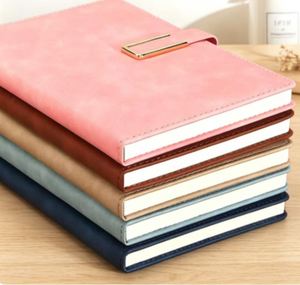 Carnet en cuir personnalisé A4 A5, nouveau design, couverture rigide, impression de logo, carnet à boucle pour les affaires - Product Image 1
