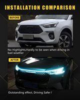 Bande lumineuse LED 12V personnalisable pour capot de voiture, 1,5M 1,8M, flexible, DRL, lampe décorative, prix de gros usine