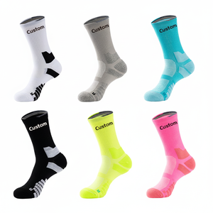 Calcetines deportivos de compresión cómodos transpirables con logotipo personalizado, calcetines de baloncesto - Product Image 1