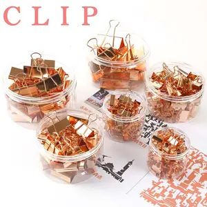 32cm Rose Gold Binder Clips Clamps For Office Home School