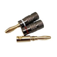Connecteur de câble de haut-parleur RASANTEK Hi-Fi, fiche banane plaquée or, contact en laiton BFA 4 mm, audio et vidéo, OEM/ODM disponible en gros