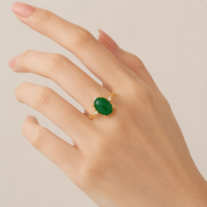 Anello ovale classico, dal design elegante e un accessorio alla moda per l'uso quotidiano. - Product Image 2