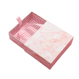 Rectangle hair extensions box packaging luxury wigs box with ribbon
