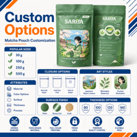 Sachet refermable en Mylar imprimé sur mesure, pelliculage mat, résistant à l'humidité, pour thé, poudre de Matcha, aliments pour animaux de compagnie, emballage alimentaire, pochette à fermeture éclair, stand-up pouch