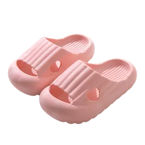 New Styles Heart Arc Design Memory Foam Antiskid Non Slip Summer Open Toed Children Moccasin Slippers