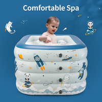 Baignoire gonflable pour bébé Swinbobo, de la naissance au toddlerage, baignoire portable de voyage, se dégonfle et se plie facilement