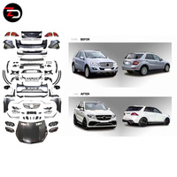Kit carrosserie GLE63 AMG à prix d'usine pour ML W164 W166, conversion en GLE W166 avec pare-chocs, ailes, capot, phares et feux arrière