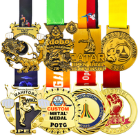 Médailles personnalisées d'arts martiaux Karaté Taekwondo Judo – Trophée en alliage de zinc moulé sous pression 3D, faible MOQ, vente en gros, récompense sportive de compétition