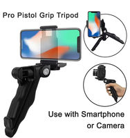 Perche à selfie professionnelle 5-en-1 portable avec support, microphone, éclairage, mini trépied, support de téléphone portable et télécommande sans fil