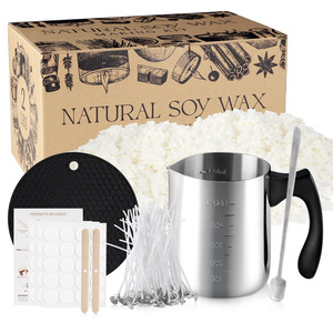 <span class=keywords><strong>Kit</strong></span> de fabrication de bougies à la cire de soja DIY de 2 lb, huiles essentielles, ensemble cadeau d'arômes romantiques faits <span class=keywords><strong>maison</strong></span>, <span class=keywords><strong>kit</strong></span> de fabrication de bougies parfumées faites à la main - Product Image 3