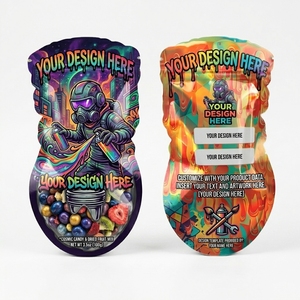 Custom Printed Heat Seal Smell Proof Resealable Mylar Plastic Bags Matte Die-<b>cut</b> 3g 7.5g 14g 28g - Product Image 1