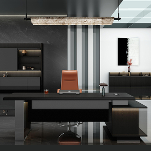 Conjunto de <span class=keywords><strong>Escritorio</strong></span> Ejecutivo Moderno en Forma de L con Paneles de Madera, Diseño Modular, <span class=keywords><strong>Escritorio</strong></span> de Gerente de Oficina de Alta Gama - Product Image 6