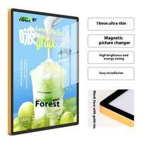 Boîte à lumière LED mince avec cadre en aluminium et étanche IPX3 pour l'affichage de photos et de posters publicitaires à domicile