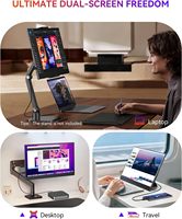 Moniteur portable AHXJKA 16 pouces IPS à écran unique 1200P 72% sRGB 60Hz avec haut-parleurs, un seul câble, multi-écrans, pour jeux Windows et Mac