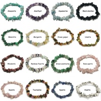 Bracelets en cristal de puce de quartz Bracelets en cristal de pierre précieuse de guérison