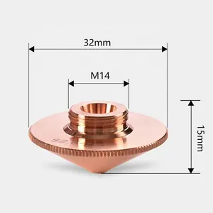 Pangolin R32-A Caliber 1.0-5.0mm Original Single Layer Laser Nozzles For Fiber Laser Cutting Machine Head