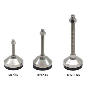 Fabricante 60p-m10*80 con SS304 + almohadilla antivibración de nailon Pies de montaje de nivelación para perfil/máquina de aluminio con ranura en T #7686 - Product Image 2