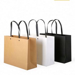 ถุงกระดาษช้อปปิ้งสั่งทำขายส่ง ถุงของขวัญกระดาษคราฟท์พร้อมโลโก้ - Product Image 4