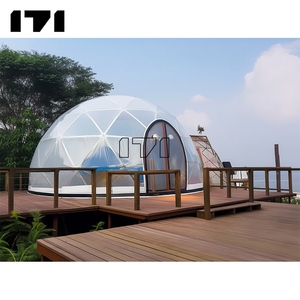 Kính mái vòm Lều <span class=keywords><strong>plexiglass</strong></span> để bán New bằng gỗ tổ ong nhà glamping khách sạn sang trọng với phòng tắm - Product Image 5