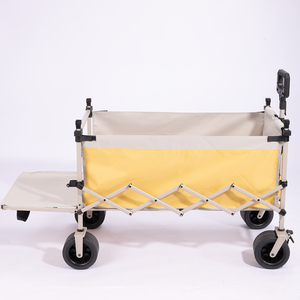 <strong>Folding</strong> Food Wagon <strong>Cart</strong> with Portable Foldable Table Umbrella OEM Customized Shopping Vendor Wagon Trolley with Awning - Product Image 4