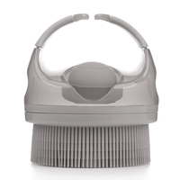 Nouvelle conception Brosse de douche exfoliante en silicone à poignée souple pour le massage et le nettoyage, Éponges de bain en plastique pour le corps